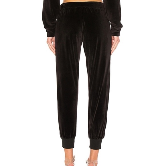 🖤 Sanctuary Black Velvet Heartbreaker Tie-Waist Jogger Pants Track Pants - Picture 2 of 9